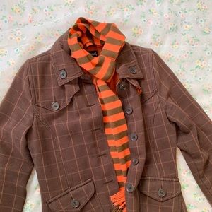 Brown and orange textured coat